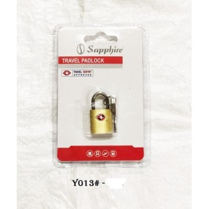 Y-013 Golden TSA Lock Sapphire