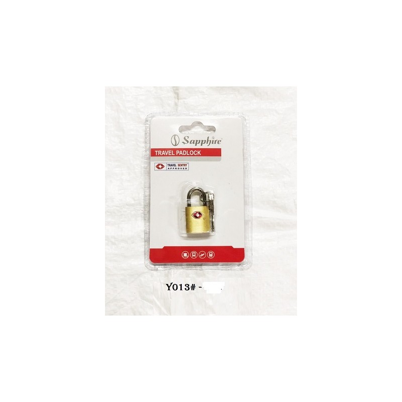 Y-013 Golden TSA Lock Sapphire