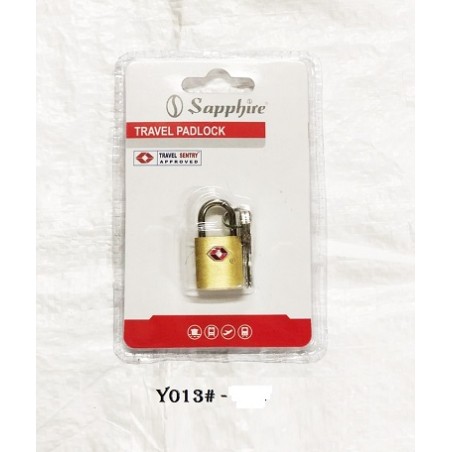 Y-013 Golden TSA Lock Sapphire