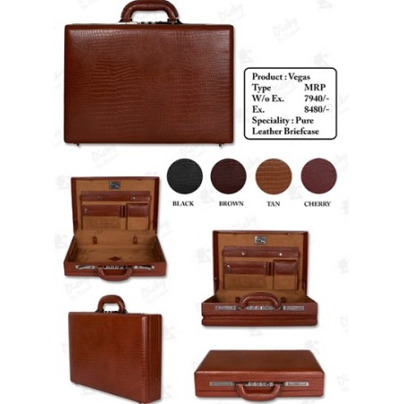 Vegas Exp Pure Lea Briefcase DK