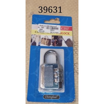 PadLock 3 Digit Silver