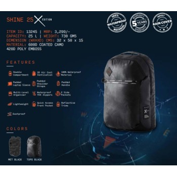 Shine 25 W 2.0 Topo Black