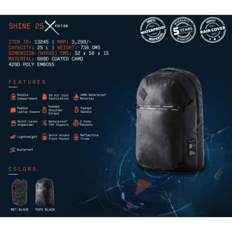 Shine 25 W 2.0 Topo Black