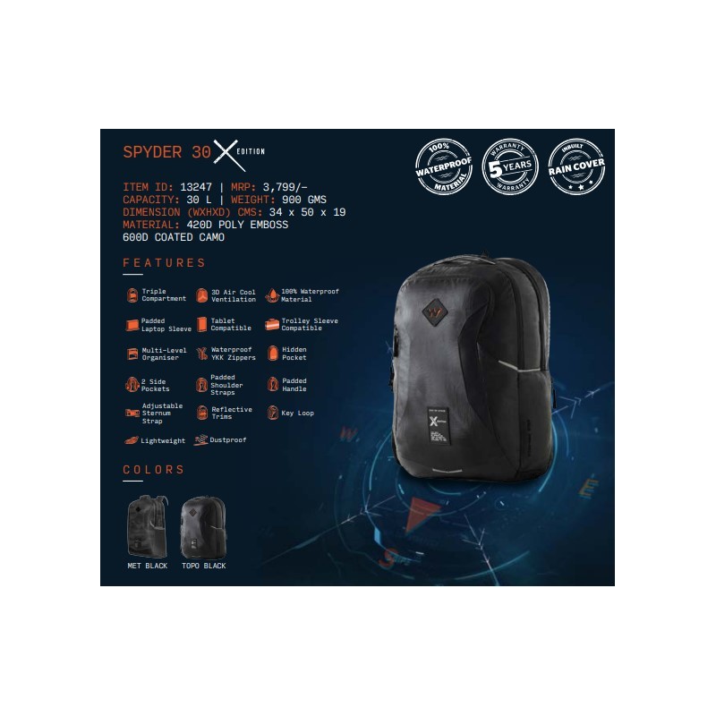 Spyder 30 W 2.0 Topo Black