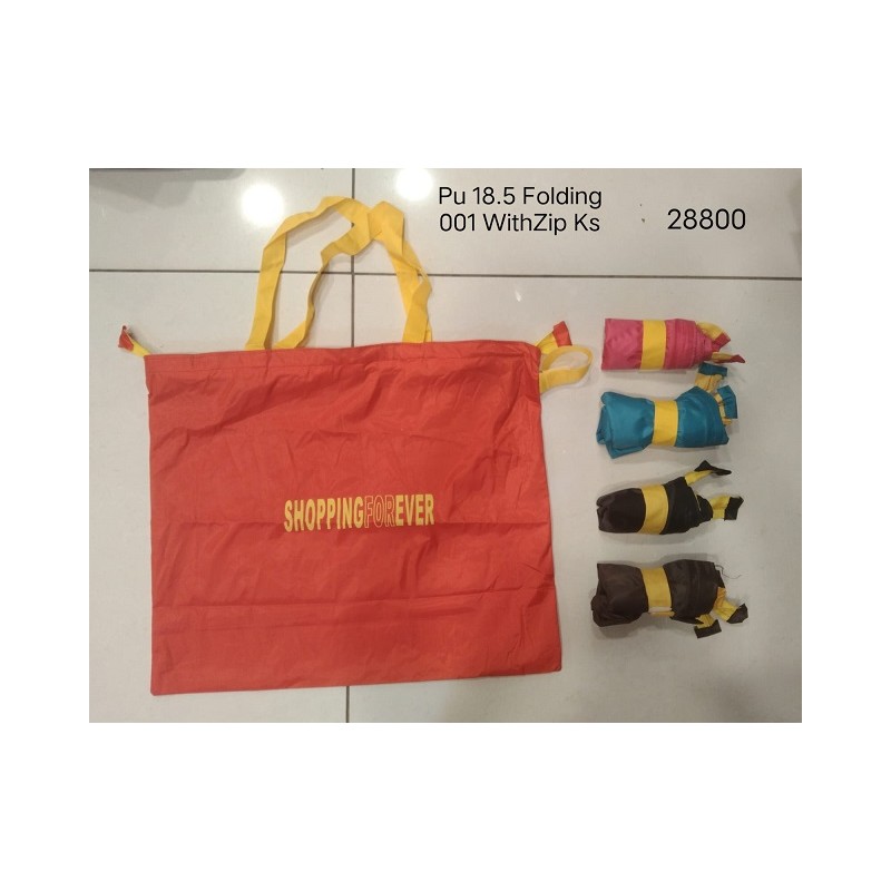 Pu 18.5 Folding Shopping Zip Ks