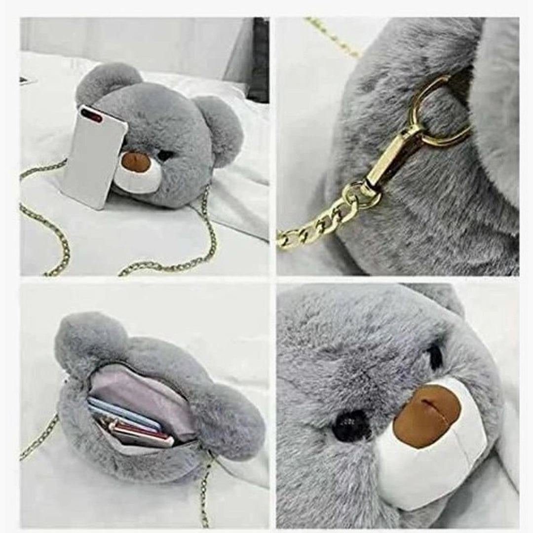 Bear Face Soft Sling -Gray