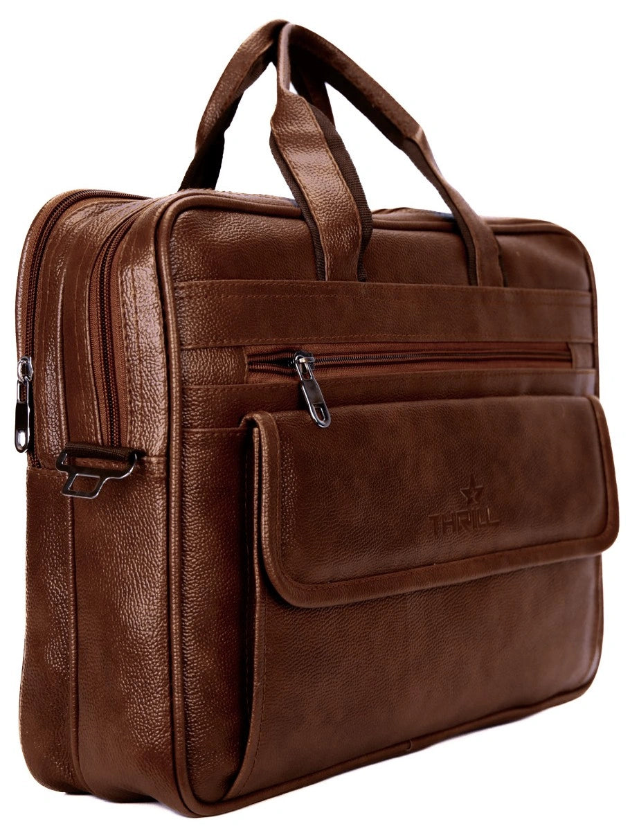 White House – Executive Laptop Messenger Bag-Brown