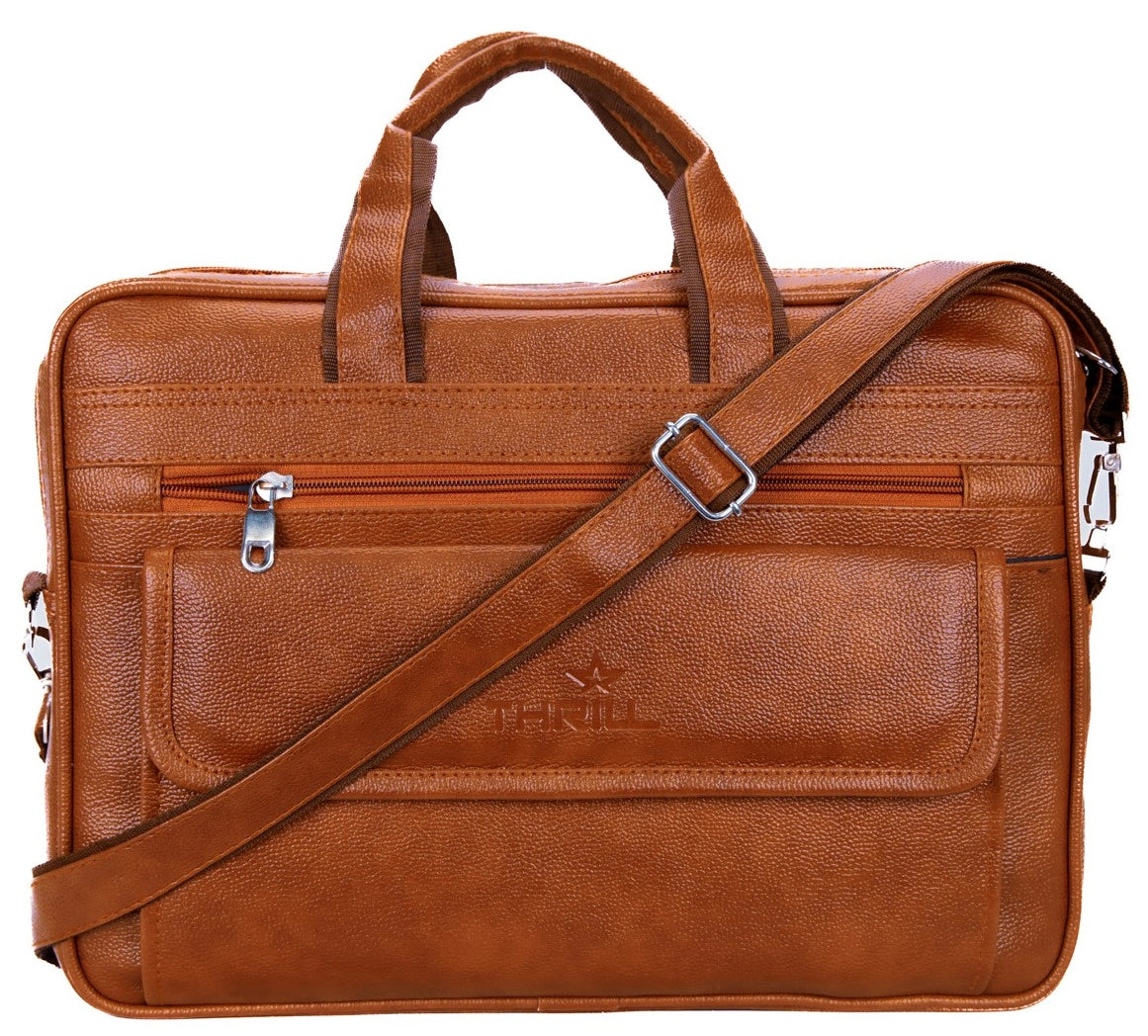 White House – Executive Laptop Messenger Bag-Tan
