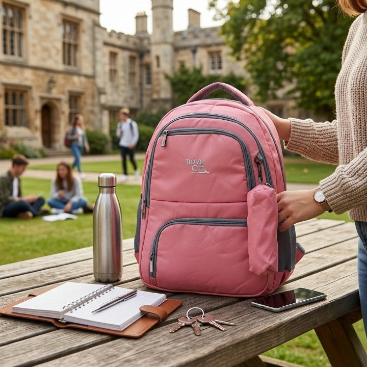 Albany Laptop Backpack for Men & Women – Durable Office, Travel & College Bag -dark pink