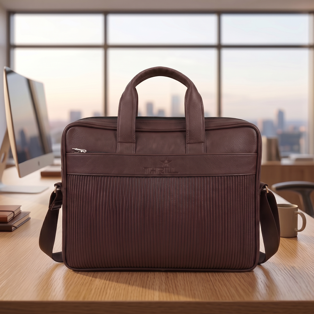 Heydar Office Laptop Bag -Brown