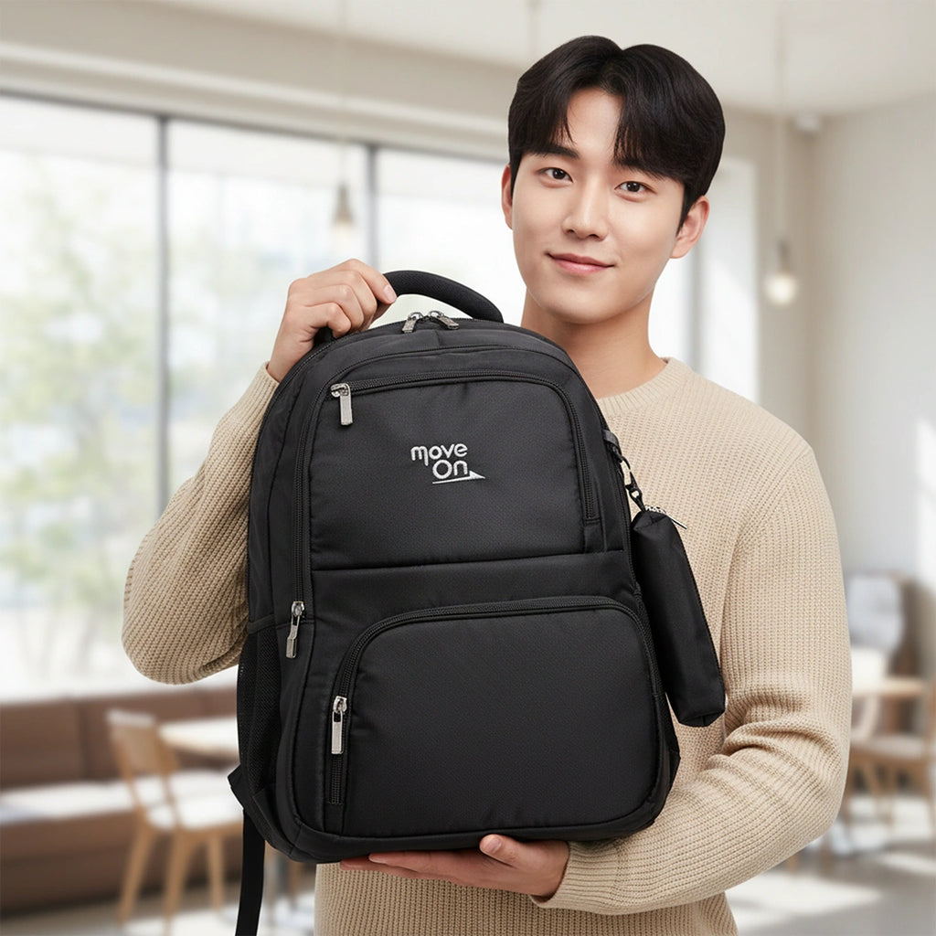 Albany Laptop Backpack for Men & Women – Durable Office, Travel & College Bag -Black