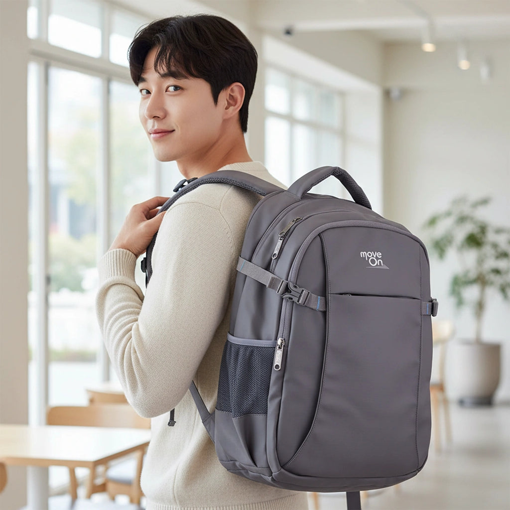 Lamar Laptop Backpack Bag – for Work, College & Daily Use -Gray