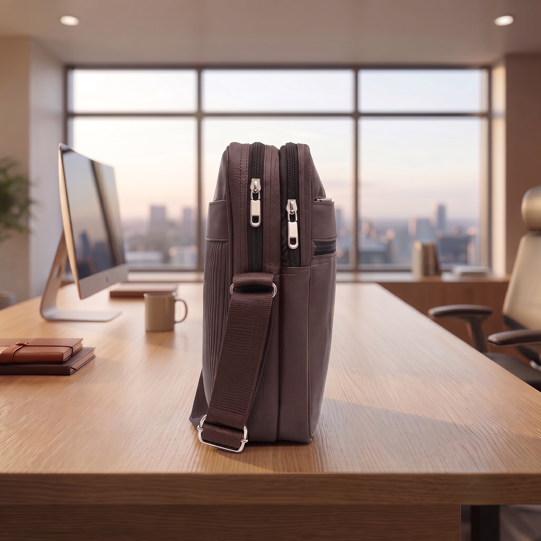 Heydar Office Laptop Bag -Brown