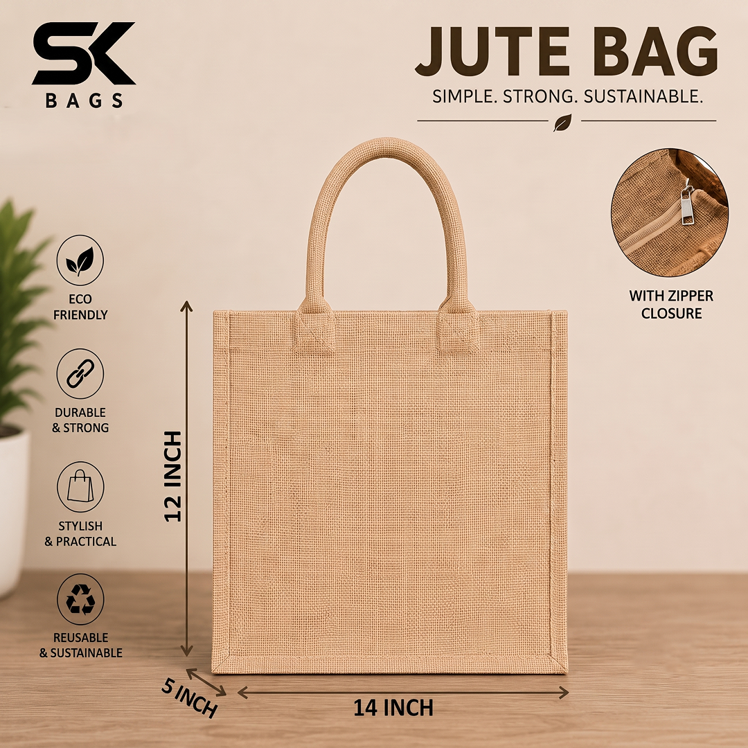 Jute Bag -12x14x5