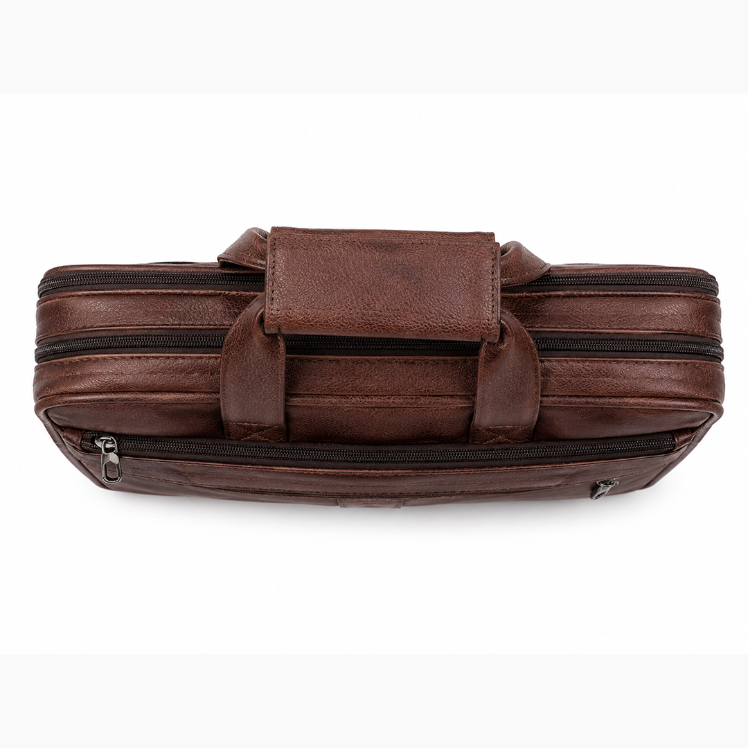 CayanTower Expandable Laptop Office Bag -Brown