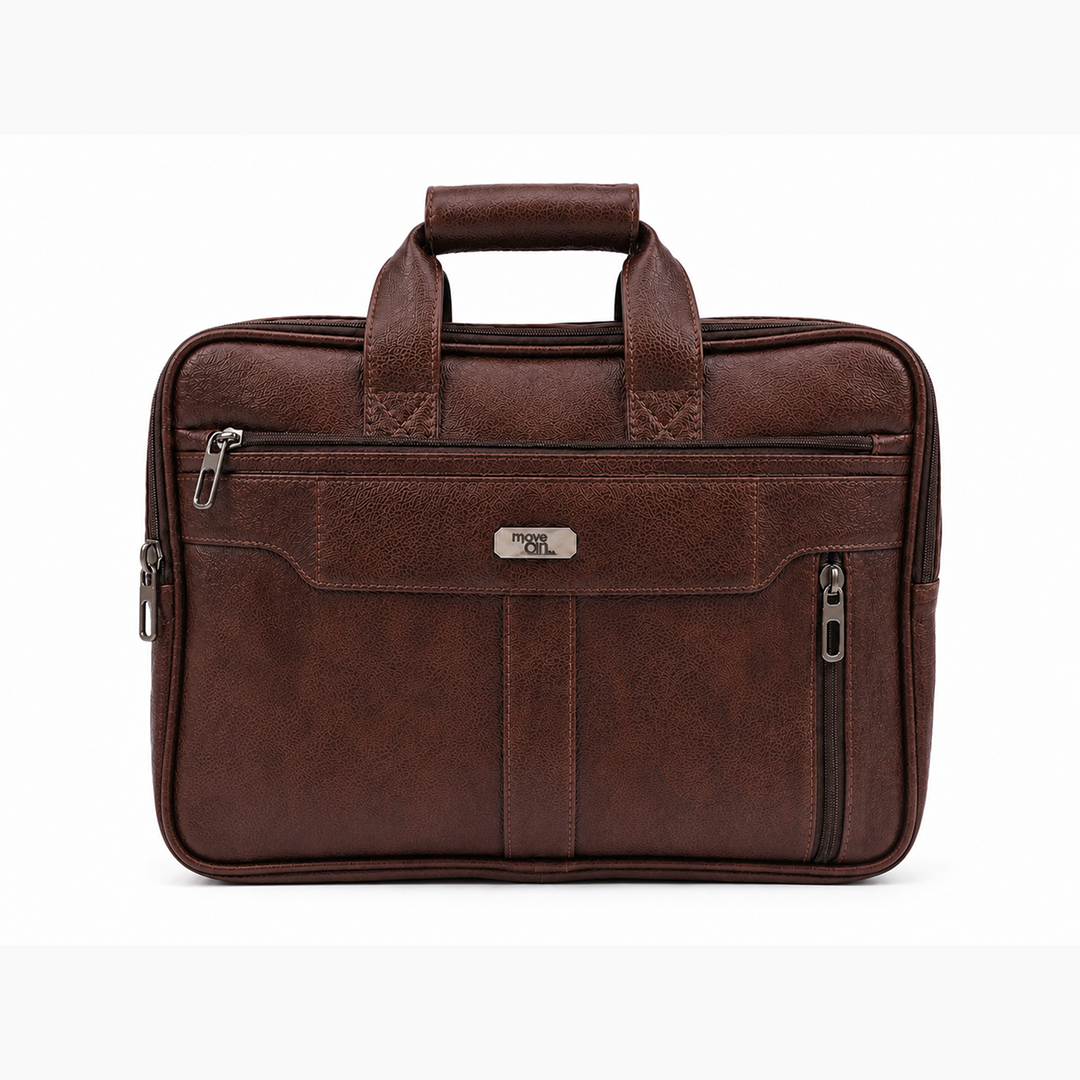 CayanTower Expandable Laptop Office Bag -Brown