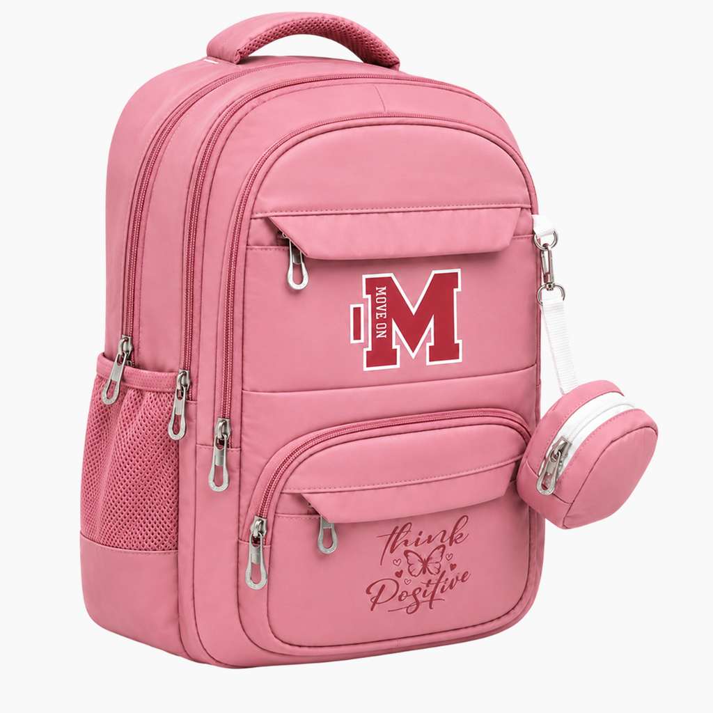 Chris Backpack DurableStylish & Comfortable -dark pink