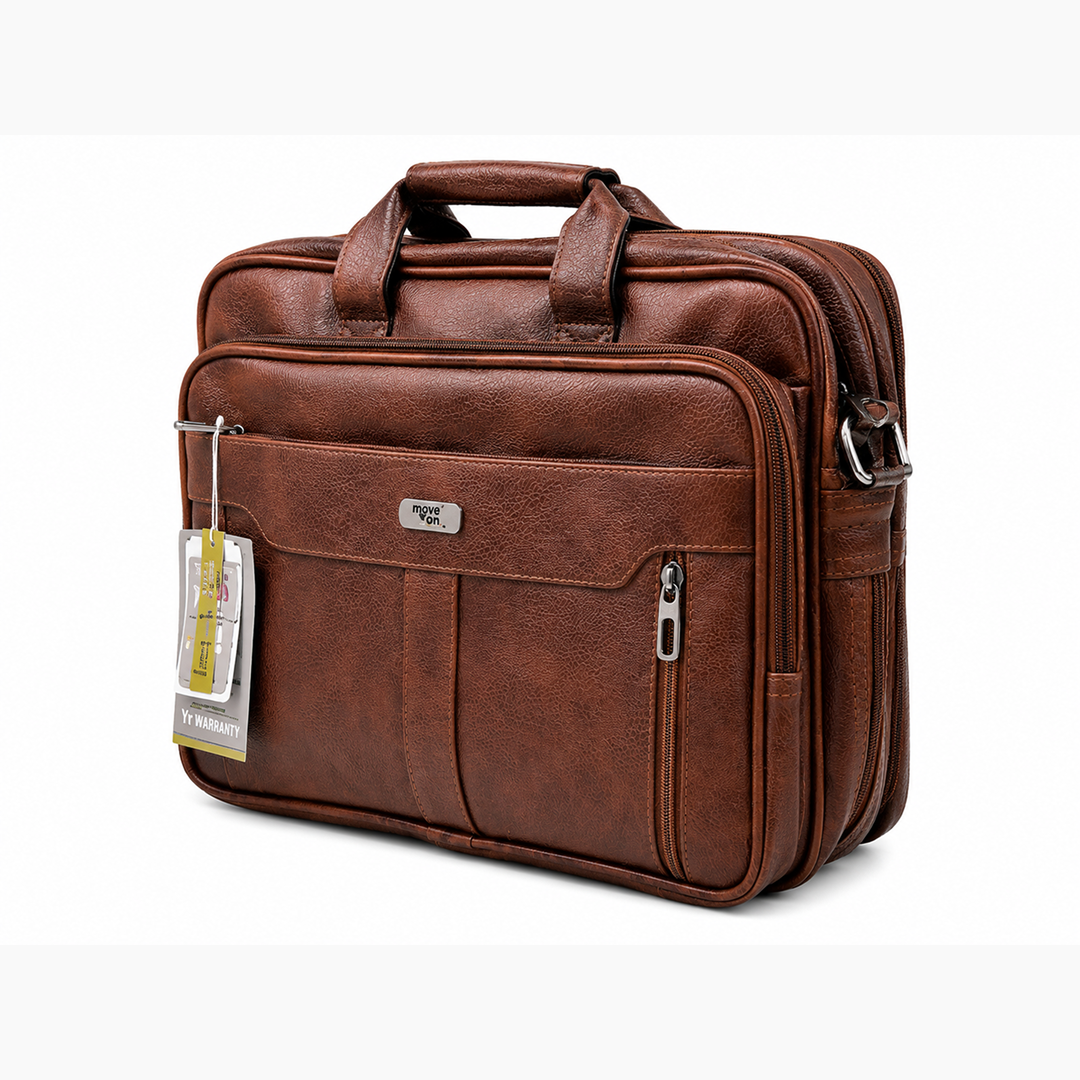 CayanTower Expandable Laptop Office Bag -Tan