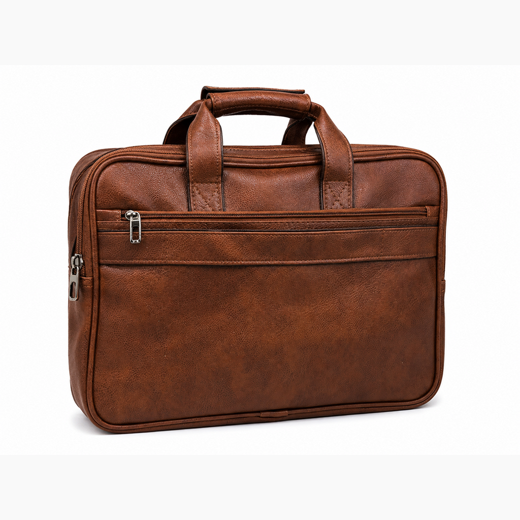 CayanTower Expandable Laptop Office Bag -Tan
