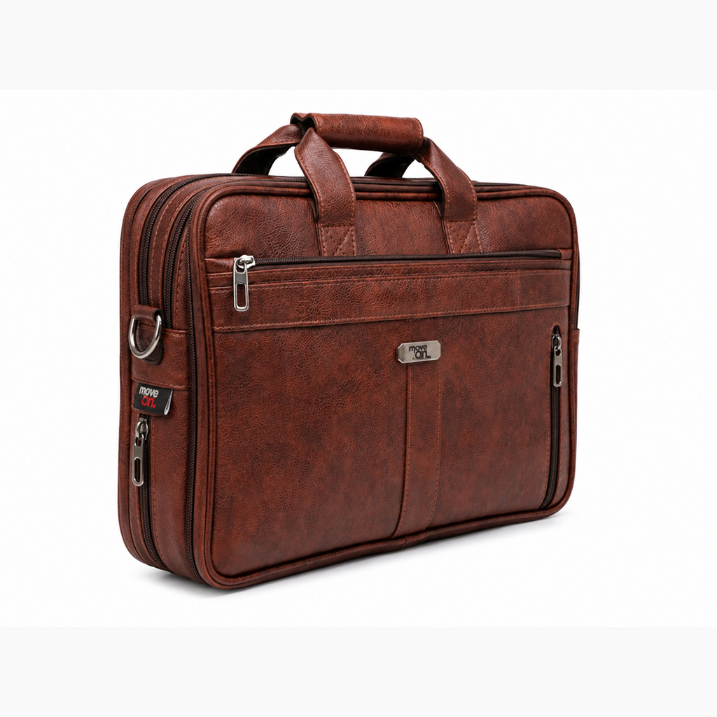 CayanTower Expandable Laptop Office Bag -Tan