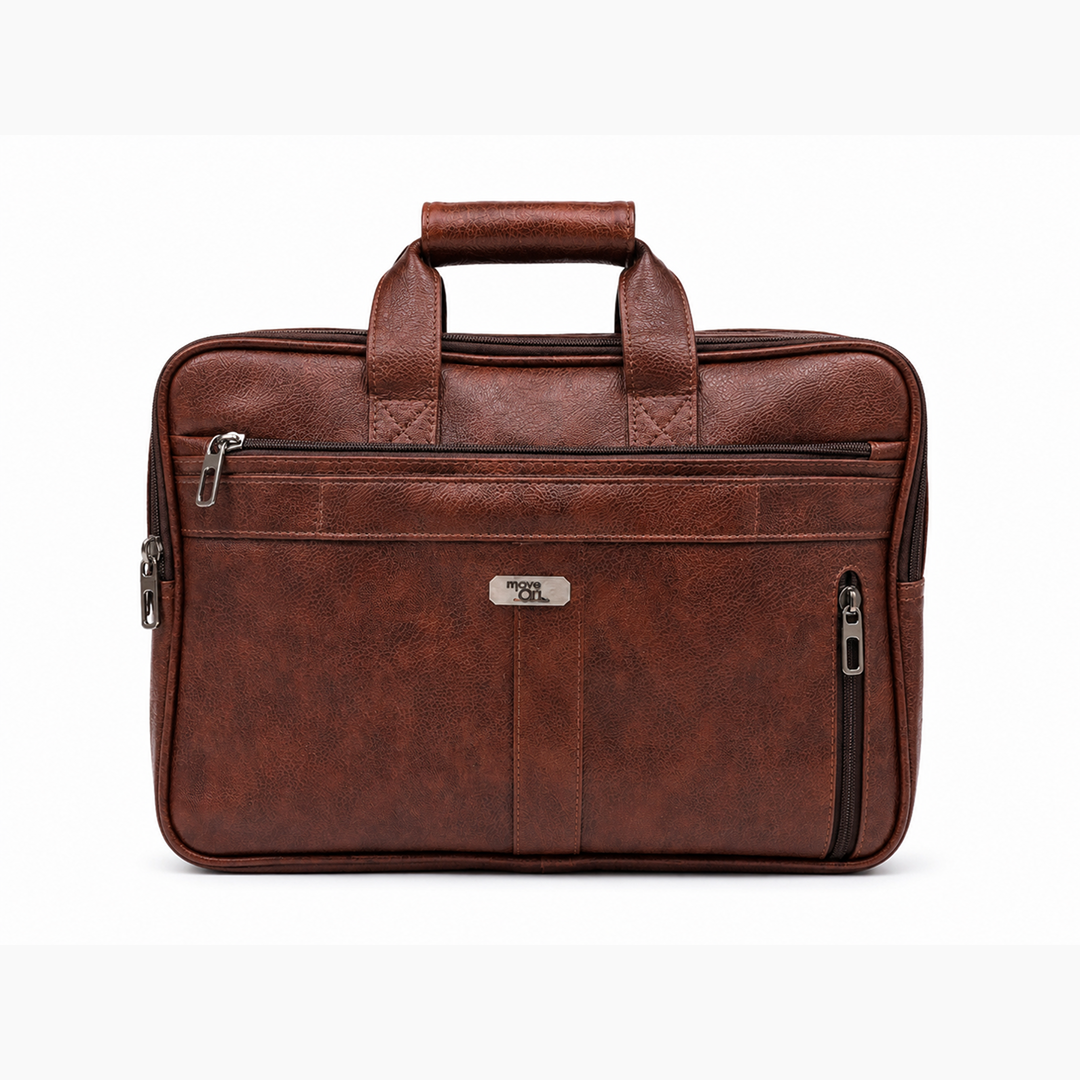 CayanTower Expandable Laptop Office Bag -Tan