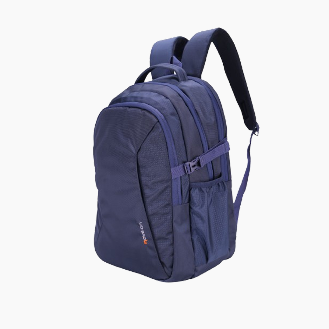 Navy blue backpack on a white background -Navy